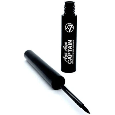 W7 Captain Aye Liquid Eyeliner - Very Black Precision Cat Eye Liner Smooth Draw - Image 1 of 2