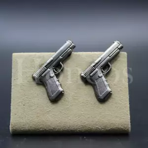 Gemelos hechos a medida .40 Cal pistola pistola de colección hágalo usted mismo regalo para hombres plata - Imagen 1 de 4