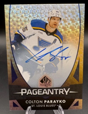 2023-24 SP Authentic COLTON PARAYKO Pageantry Auto #P-25 SP - Image 1 of 3