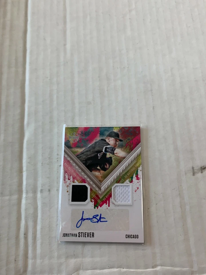 Jonathan Stiever 2021 Diamond Kings Rookie Dual Jersey Auto Card #DKMS-JS - Image 1 of 1