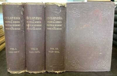1888 Cyclopaedia of Political Science, Edited by John J. Lalor, 3 Volumes - Image 1 of 4