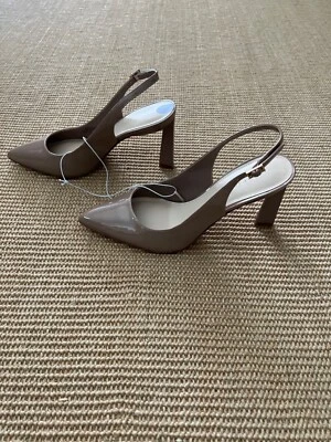Marc Fisher Darlina Nude Sling Back Heels Size 8 1/2 - Image 1 of 3