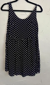 Vestido patinador H&M dividido para mujer talla 6 bebé muñeca azul informal blanco lunares - Imagen 1 de 7