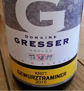 6 BOTTLES GEWURZTRAMINER " KRITT " 2018 GRESSER - andlau - Imagen 1 de 1
