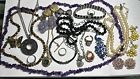 Vintage Jewelry Lot, Amethyst, And Tigerseye Necklaces, Earrings, Pendants +