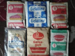 DDR Verpackung Tüte Gelantine Tortenguß Lebensmittel Konsum Kaufhalle OVP - Bild 1 von 1