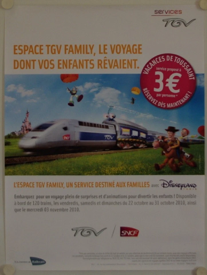 Affiche Tourisme SNCF 2010 L'ESPACE DONT VOS ENFANTS REVAIENT  - Photo 1/1