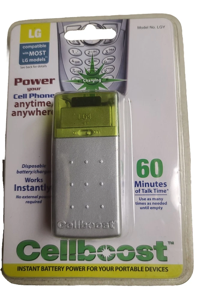 Batería instantánea Cellboost para teléfono celular 60 minutos tiempo de conversación modelo n.º SG1 Foto 1 de 2