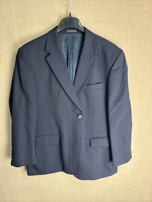 @@ Lacrosse Blazer Mens 44S tag Mea 44R Navy Worsted Wool Blend 2 Silver Button - Imagem 1 de 4