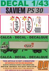 DECAL 1/43 SAVIEM PS30 TRAILER FRIGO YOPLAIT (08) - Picture 1 of 1