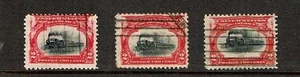 1901 U.S. CLASSIC PAN-AM Expo 2c Locomotive Lot of 3 Sc#295 Used Great Topical - Picture 1 of 1