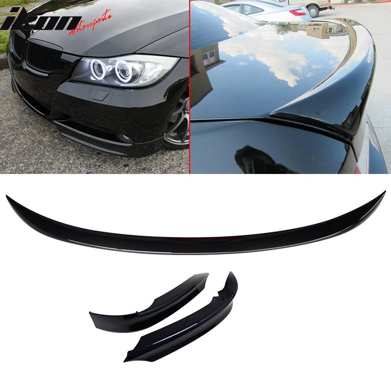 Alerón de maletero para BMW E90 06-08 + divisores delanteros pintados #475 zafiro negro Foto 1 de 4
