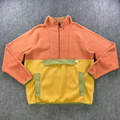 Suéter polar Patagonia Synchilla Anorak para mujer XXL media cremallera naranja amarillo verde Foto 1 de 4