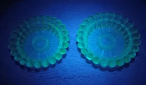 Vintage Cobalt Blue Glass Pair Candlestick Holders Mid Century Modern Collector - Picture 1 of 3