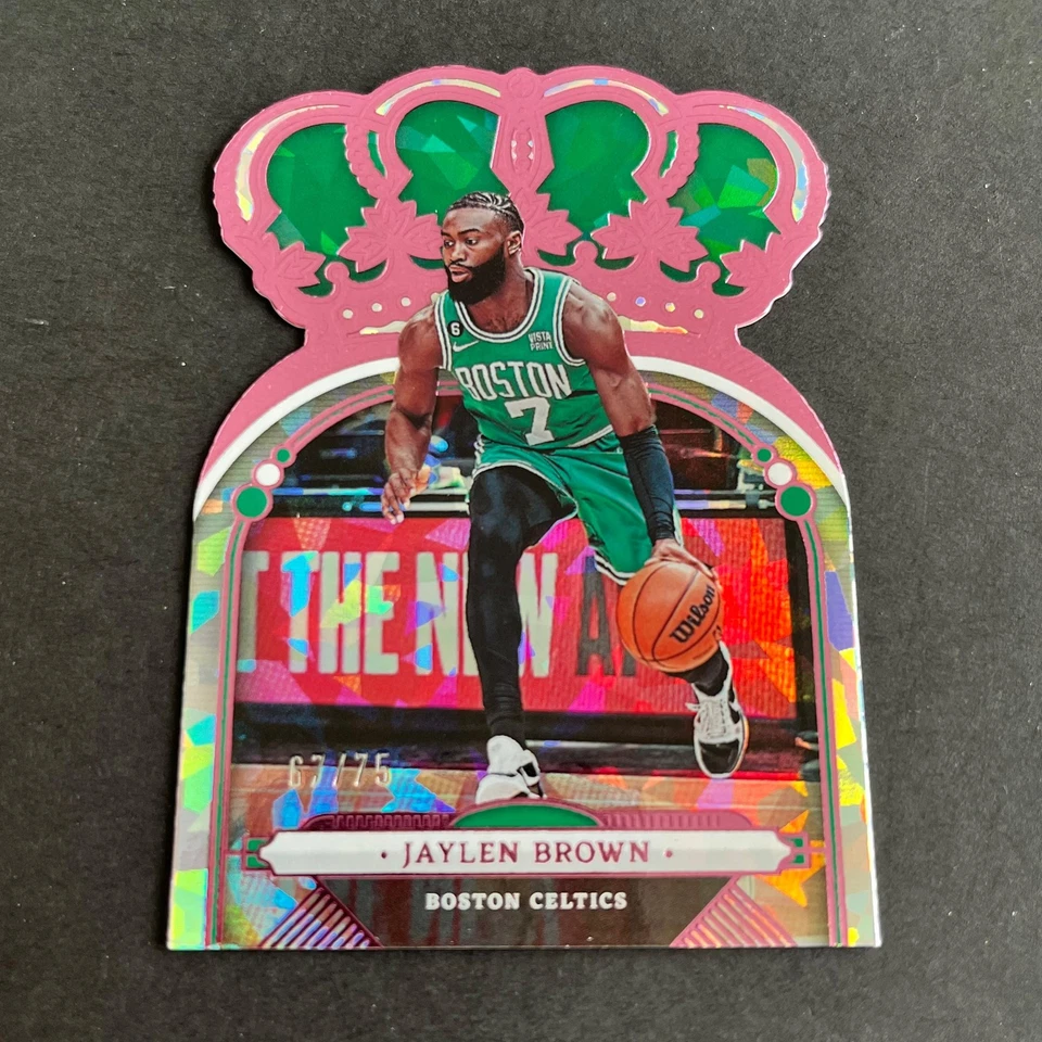 2022-23 Panini Crown Royale Crystal Pink #54 Jaylen Brown /75 Boston Celtics - Image 1 of 2
