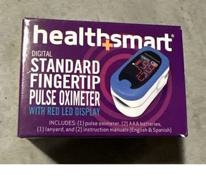 Oxímetro de pulso de dedo estándar digital Healthsmart pantalla LED roja nuevo en caja - Imagen 1 de 5