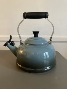 Classic Whistling Kettle By Le Creuset - Enamel on Steel 1.7 Qt - Blue Black - Picture 1 of 12