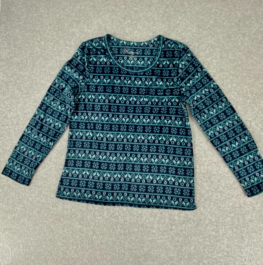 Camisa para dormir Croft & Barrow para mujer S azul polar manga larga ropa para dormir de salón Foto 1 de 4