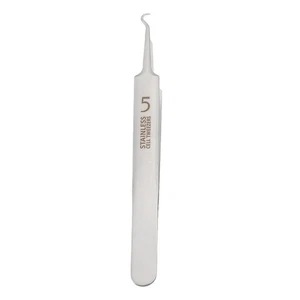 .Pimples Comedone Extractor Pointed Curved Tip Stainless Steel Blackhead Tweezer - Picture 1 of 12