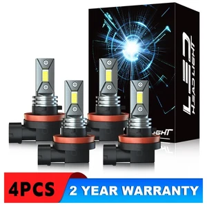 LED Headflight For Can-Am Defender HD5 HD8 HD10 Combo Bulbs Light Kit 4X H9 USA - Picture 1 of 8