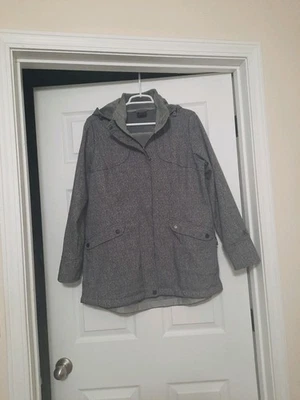 Chaqueta ZeroXposur Para Mujer Gris Grande Extraíble Capucha Forrada de Vellón con Cremallera Foto 1 de 4
