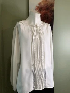 White House Black Market Tunic With Lace Accents M - Picture 1 of 6