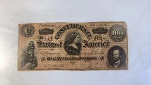 One Feb. 17th 1864 50 Dollar Confederate States of America Bill - Uncertified! - Picture 1 of 2