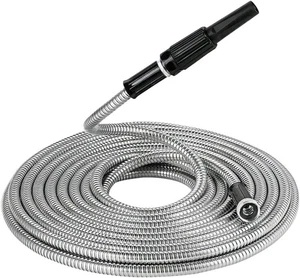 25/50/75/100 Fuß 304 Edelstahl Metall Garten Wasserschlauch Rohr Flexibel Outdoor - Bild 1 von 16