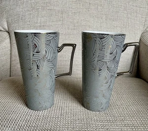 Taza con leche Fox & Ivy gris y plata X 2 - Imagen 1 de 7