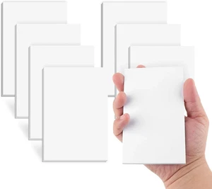 Blocs de notas de 3x5 pulgadas, paquete de 8 blocs de notas en blanco, blocs de arañazos blancos para escribir, 50 unidades... - Imagen 1 de 2