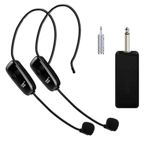 U12F UHF One For Two Wireless Headset Microphone Amplifier Mixer Universal - Zdjęcie 1 z 11