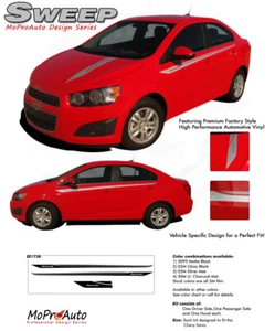 Sweep Lower Rocker Panel Hood Graphics Decals Stripes fits 2012-2016 Chevy Sonic - Picture 1 of 8