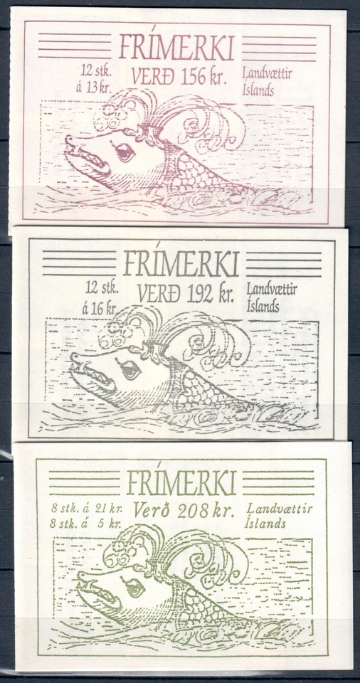 ICELAND. 1987-1990. Guardian Spirits. 3 booklets. MNH (BG701) - Image 1 of 1