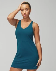 Soma 24/7 Womens Racerback Tank Dress Pocket in Shorts Sz Large - Picture 1 of 5