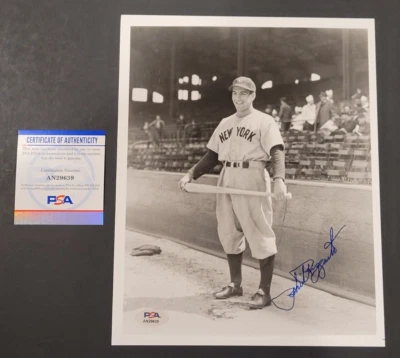 PHIL RIZZUTO Signed 8x10 Photo-HALL OF FAME-NEW YORK YANKEES-PSA - Image 1 of 4