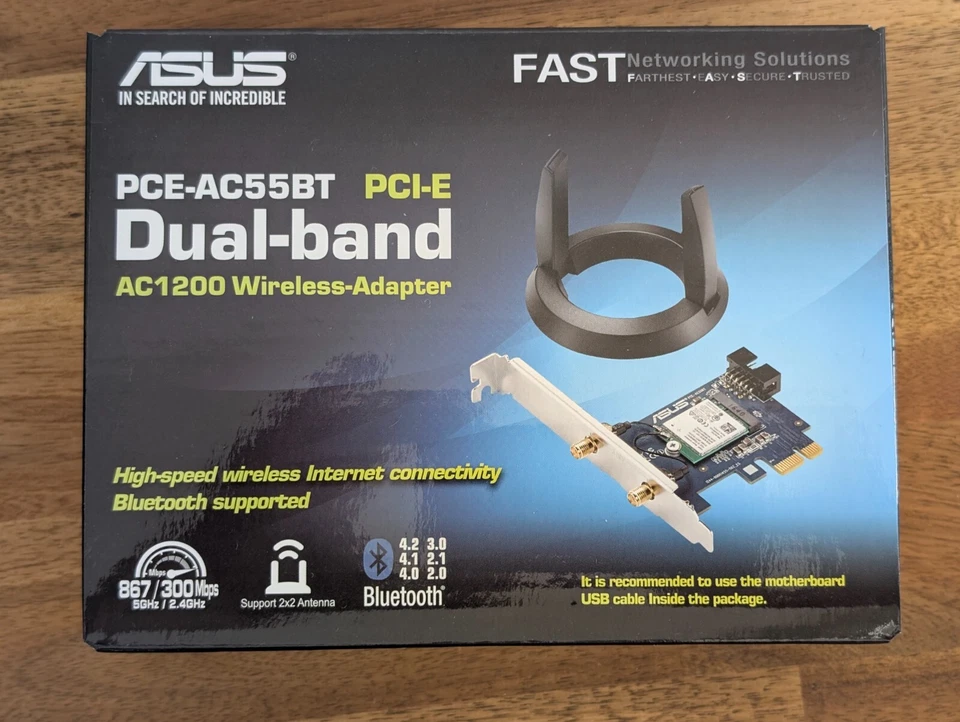 ASUS PCEAC55BTB1 Dual-Band Wi-Fi Adapter - Image 1 of 2