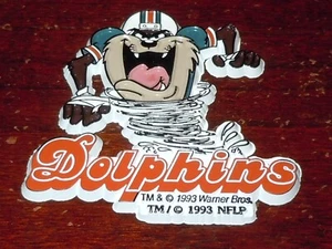 TAZ MIAMI DOLPHINS LOONEY TUNES Vintage Old NFL Football MAGNET Standings Board - Picture 1 of 1