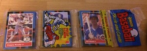 1988 Donruss Baseball Card Rack Pack Dwayne Murphy John Moses Bill Almon Showing