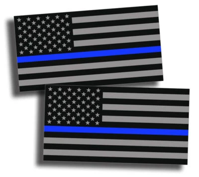 POPART Police Blue Line USA Flag Sticker Decal