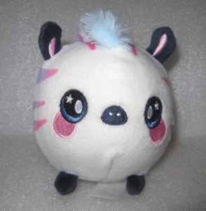 SQUEEZAMALS ZACHRY DAS ZEBRA 3,5 ZOLL GROSSER PLÜSCHBALL STOFFTIER DUFTEND SERIE 2 - Bild 1 von 9