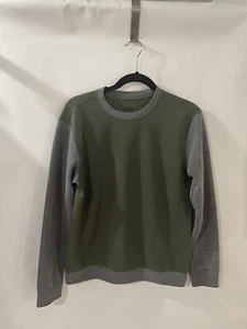 The North Face sweater gray/green cotton blend Size M-? - Picture 1 of 9