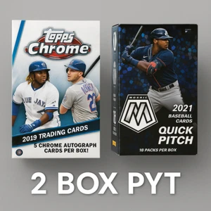2 Box PYT 2019 TOPPS CHROME JUMBO !! 2021 MOSAIC QUICK PITCH - Picture 1 of 1