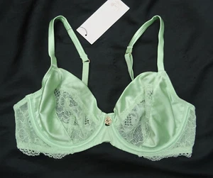 M & S ROSIE AUTOGRAPH NON PADDED BALCONY BRA SILK LACE PISTACHIO MARKS SPENCER - Picture 1 of 1