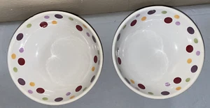 2 Pampered Chef 6" Suppe Müslischalen Polka Dots einfache Ergänzungen (ToteSSS) - Bild 1 von 9