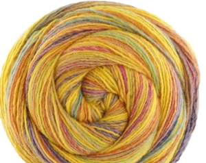(kg/97,50€) NEU! Gomitolo MAGICO Lana Grossa 200g F 3026 streifiger Farbverlauf - Bild 1 von 4