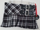 Hell Bunny ,white & Black mini Tarten Skirt,Buckles ,brand new