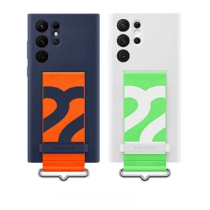 Official Original Samsung Galaxy S22 Ultra S22+ S22 Silicone Case Cover + Strap - Picture 1 of 11