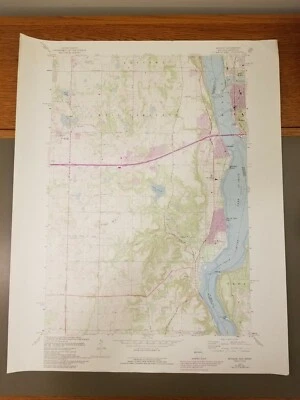 Винтажная четырехугольная карта топографической геологической службы Геологической службы США 1993 г. Гудзон Висконсин как новая - Изображение 1 из 4