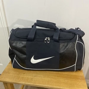 Vintage Nike Turnbeutel Halter Schultertasche Navy/Schwarz Weiß Paspel Medium - Bild 1 von 15