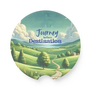 Speckstein Auto Untersetzer "Reise vor Ziel" - Bild 1 von 8